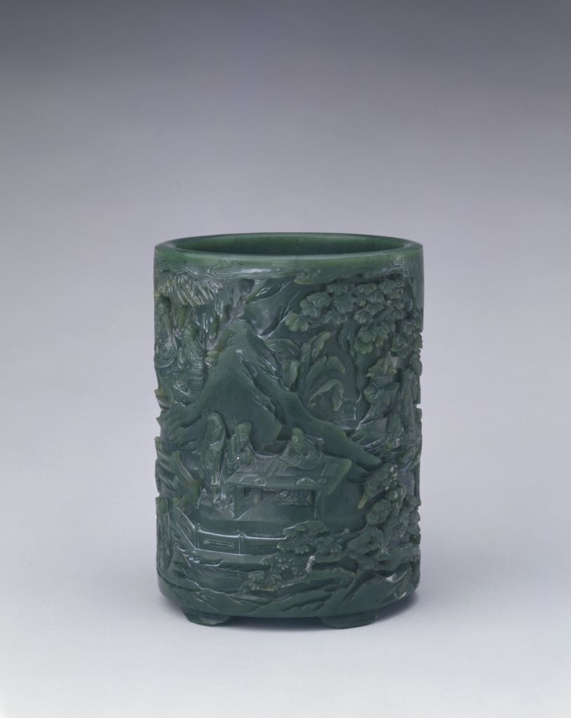 图片[1]-Qianlong Biyu Xiyuan Elegant Collection Brush Holder-China Archive